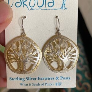Sterling silver tree of life earrings